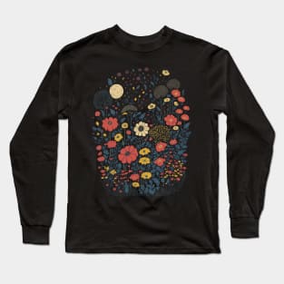 Flower Garden at night Long Sleeve T-Shirt